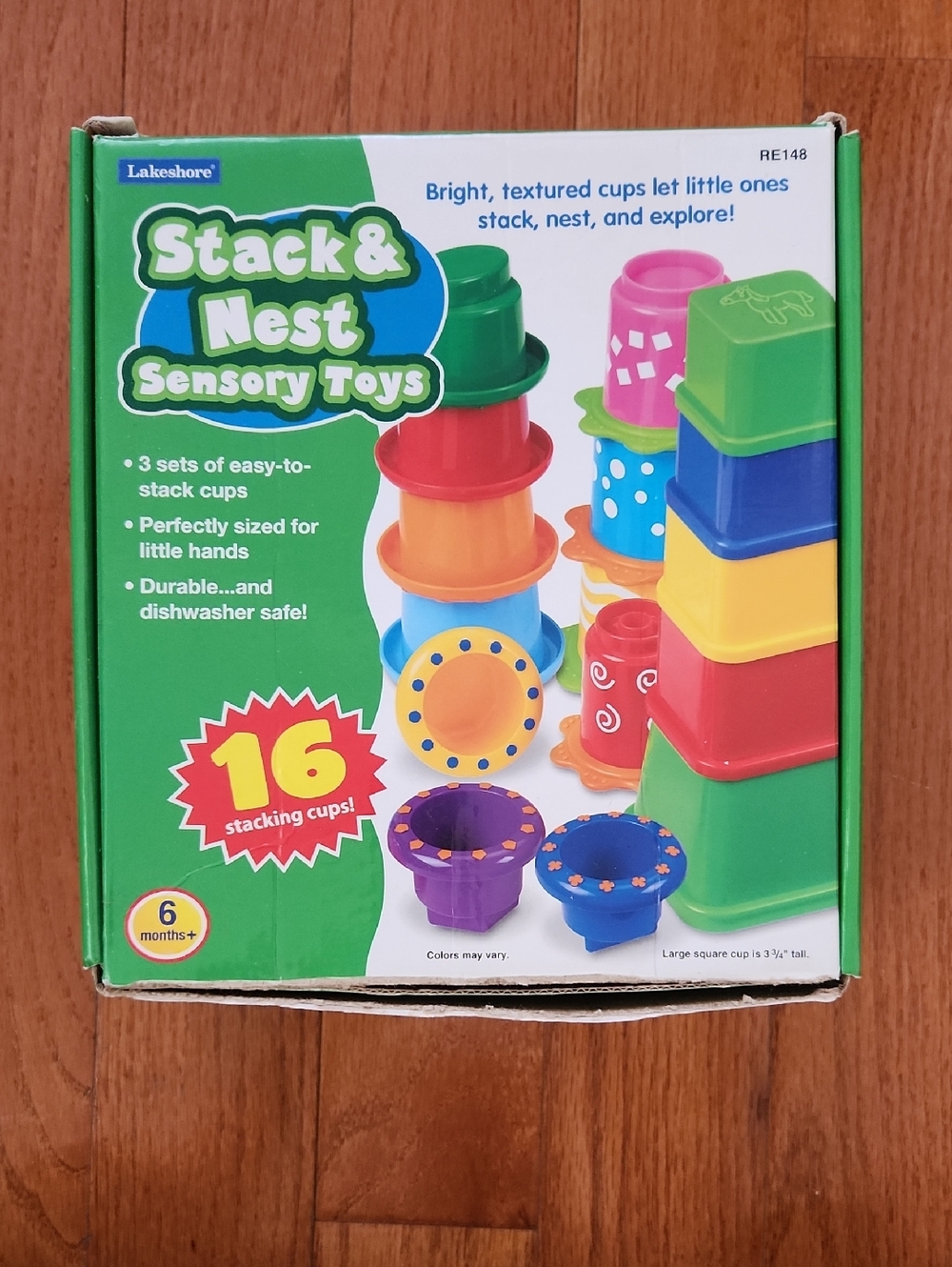 Lakeshore Stack & Nest Sensory Toys - Multicolor Stacking Cups